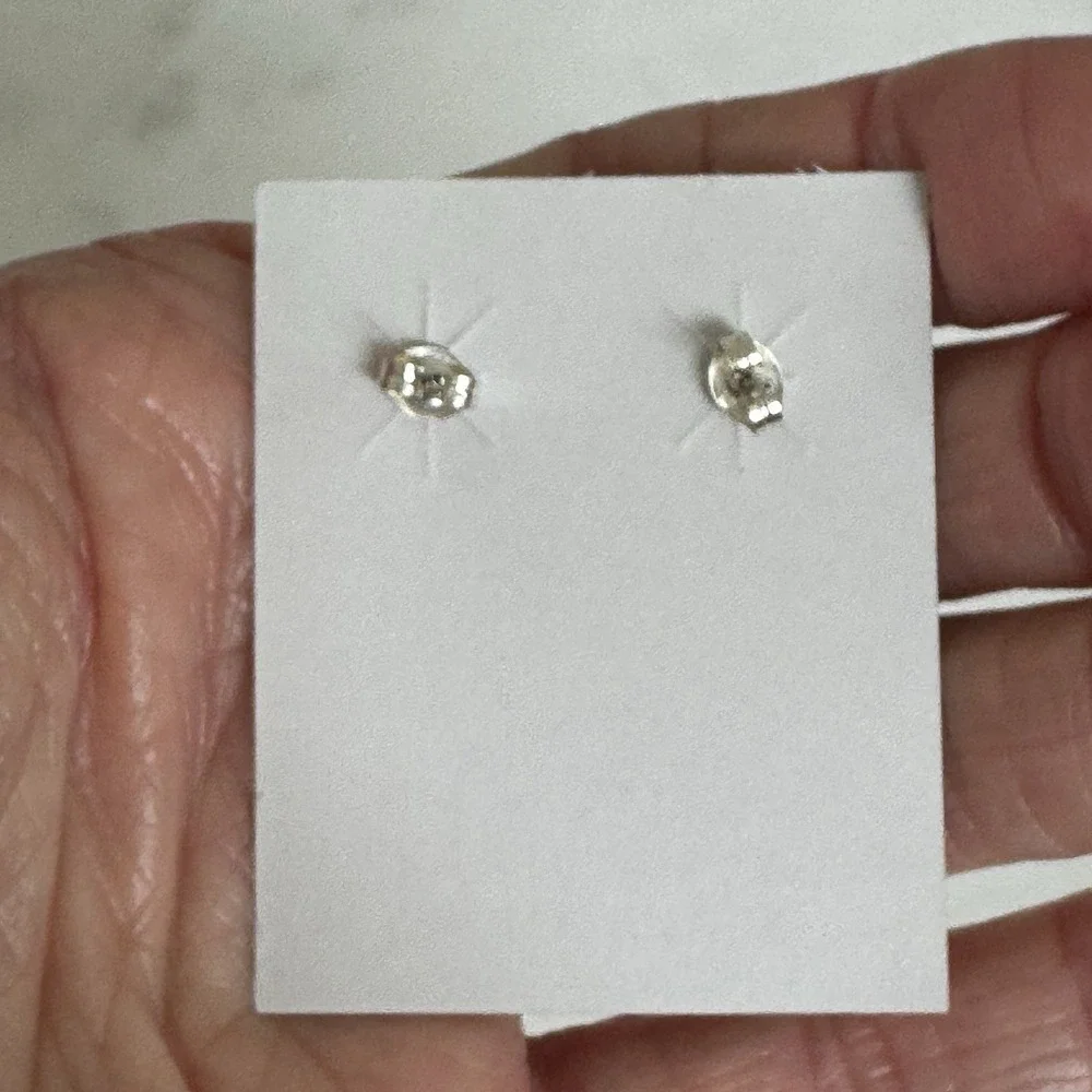 Turquoise Stud Earrings Navajo Native Sterling Silver 925 Signed 18mm‎ by 22mm